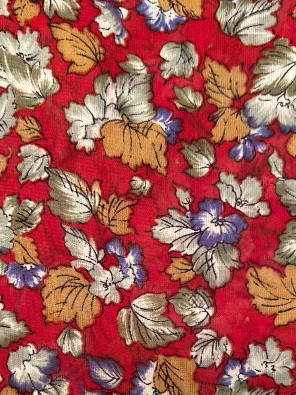 VIVA FLEUR Vintage Red Floral Button-Up Blouse Sz 7 Retro Cottagecore BohoTop - Picture 11 of 16